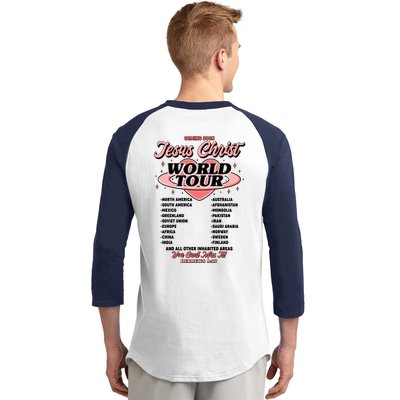 Jesus Christ World Tour Christian Faith Baseball Sleeve Shirt