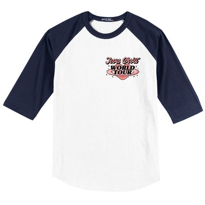 Jesus Christ World Tour Christian Faith Baseball Sleeve Shirt