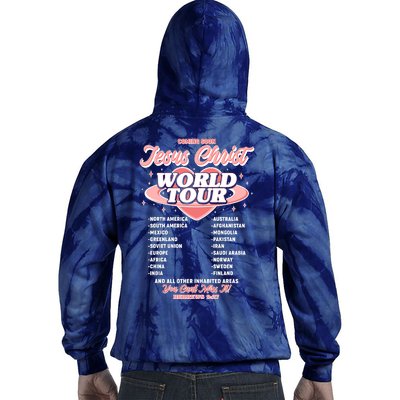 Jesus Christ World Tour Christian Faith Tie Dye Hoodie