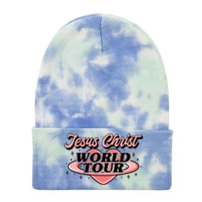 Jesus Christ World Tour Christian Faith Tie Dye 12in Knit Beanie