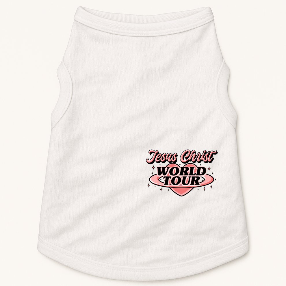Jesus Christ World Tour Christian Faith Doggie Tank