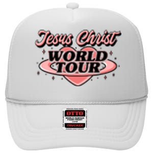 Jesus Christ World Tour Christian Faith High Crown Mesh Back Trucker Hat