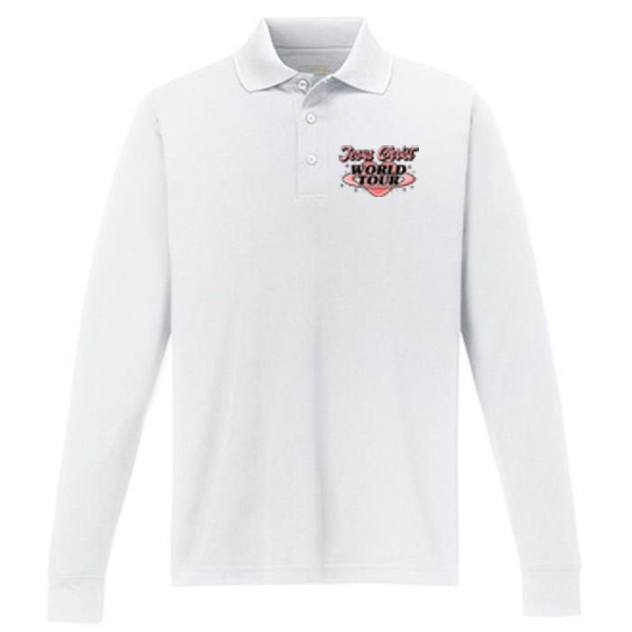 Jesus Christ World Tour Christian Faith Performance Long Sleeve Polo