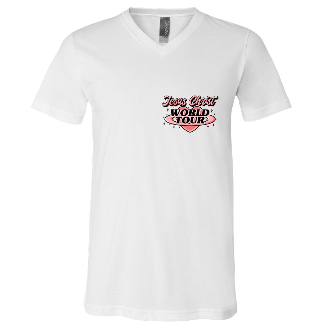 Jesus Christ World Tour Christian Faith V-Neck T-Shirt