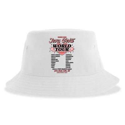 Jesus Christ World Tour Christian Faith Sustainable Bucket Hat