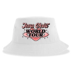 Jesus Christ World Tour Christian Faith Sustainable Bucket Hat