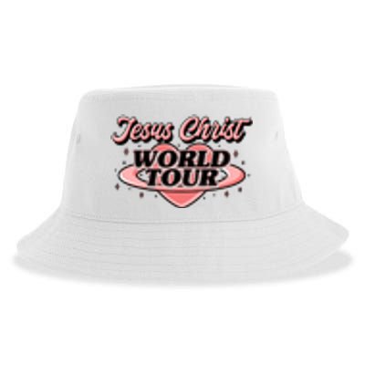 Jesus Christ World Tour Christian Faith Sustainable Bucket Hat