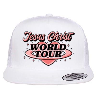 Jesus Christ World Tour Christian Faith Flat Bill Trucker Hat