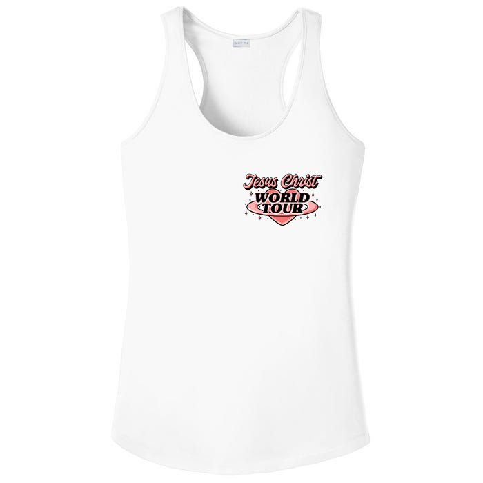 Jesus Christ World Tour Christian Faith Ladies PosiCharge Competitor Racerback Tank