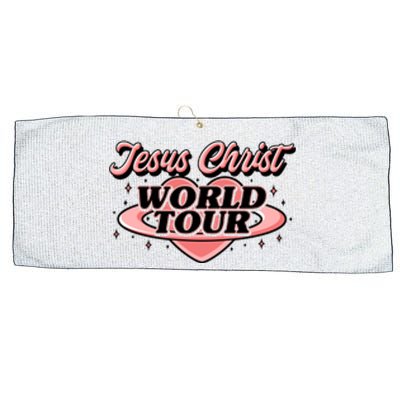 Jesus Christ World Tour Christian Faith Large Microfiber Waffle Golf Towel