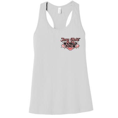 Jesus Christ World Tour Christian Faith Women's Racerback Tank