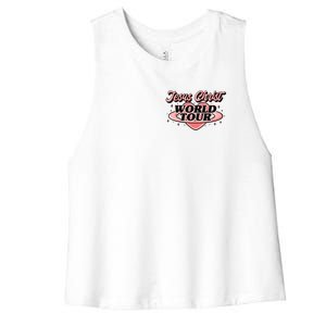 Jesus Christ World Tour Christian Faith Women's Racerback Cropped Tank