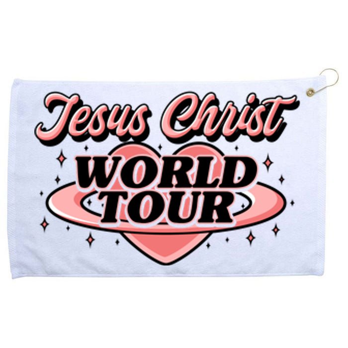 Jesus Christ World Tour Christian Faith Grommeted Golf Towel