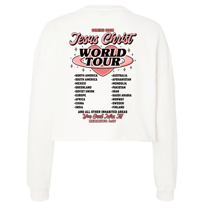 Jesus Christ World Tour Christian Faith Cropped Pullover Crew