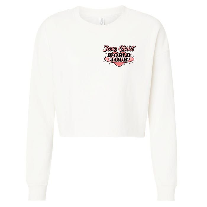 Jesus Christ World Tour Christian Faith Cropped Pullover Crew