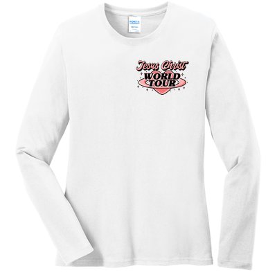 Jesus Christ World Tour Christian Faith Ladies Long Sleeve Shirt