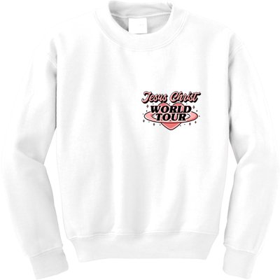 Jesus Christ World Tour Christian Faith Kids Sweatshirt