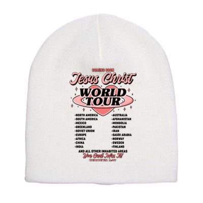 Jesus Christ World Tour Christian Faith Short Acrylic Beanie