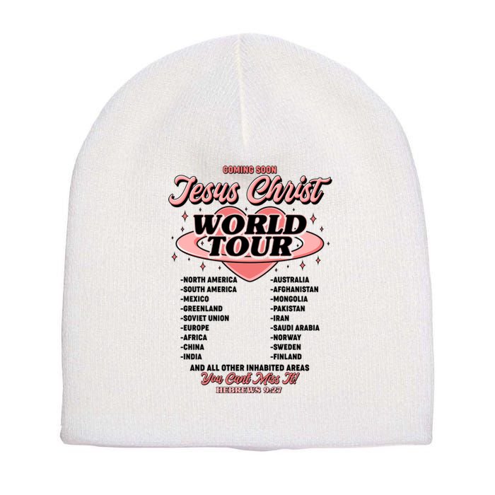 Jesus Christ World Tour Christian Faith Short Acrylic Beanie