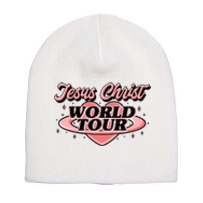 Jesus Christ World Tour Christian Faith Short Acrylic Beanie