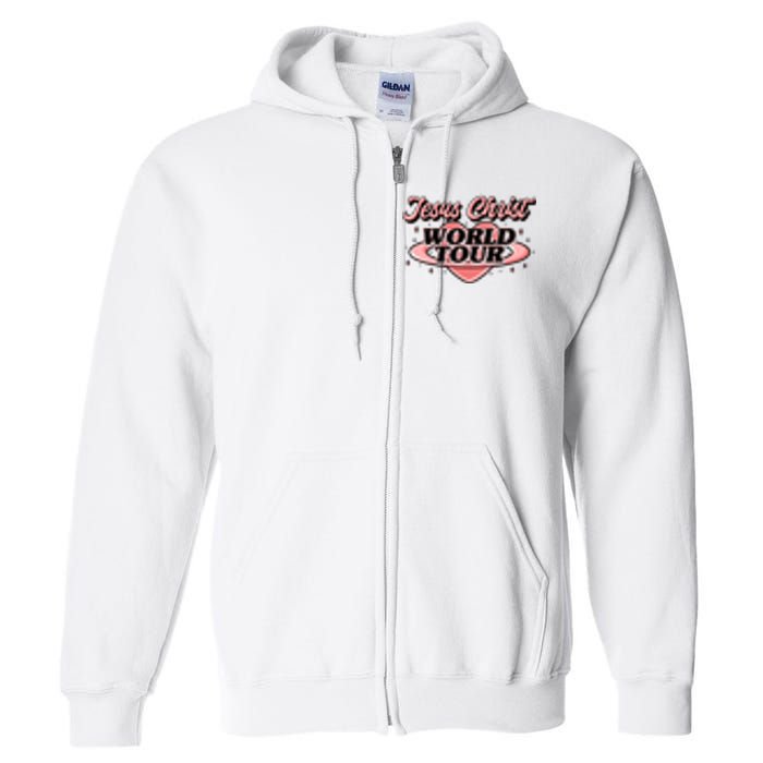 Jesus Christ World Tour Christian Faith Full Zip Hoodie