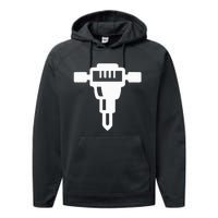 Jackhammer Construction Worker Performance Fleece Hoodie