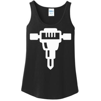 Jackhammer Construction Worker Ladies Essential Tank