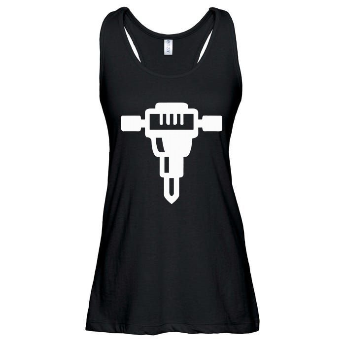 Jackhammer Construction Worker Ladies Essential Flowy Tank