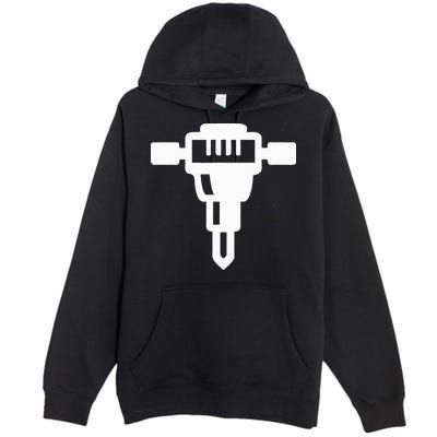 Jackhammer Construction Worker Premium Pullover Hoodie