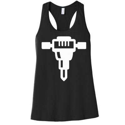 Jackhammer Construction Worker Women's Racerback Tank