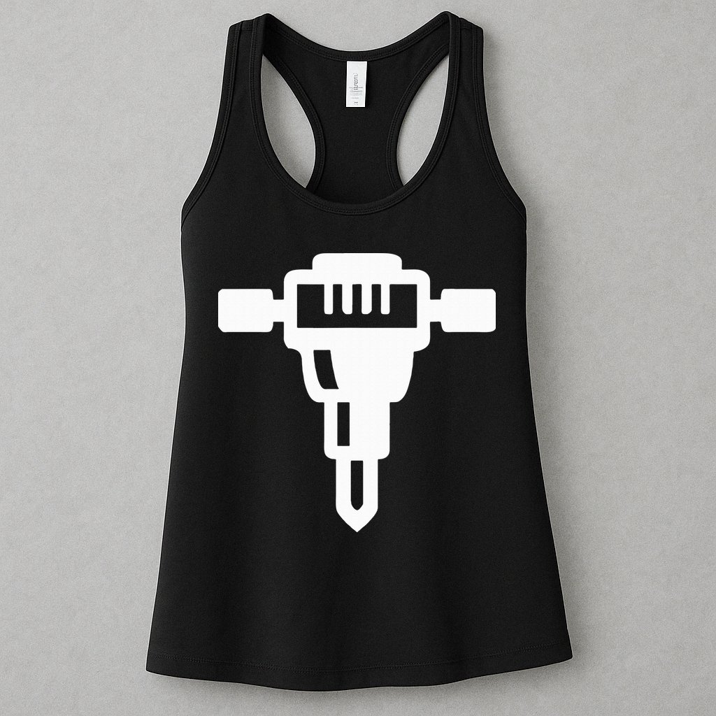 Jackhammer Construction Worker Womens Tank Top