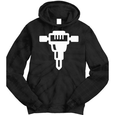 Jackhammer Construction Worker Tie Dye Hoodie