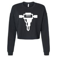 Jackhammer Construction Worker Cropped Pullover Crew