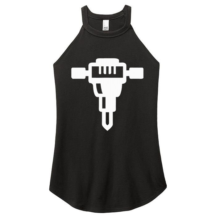 Jackhammer Construction Worker Women's Perfect Tri Rocker Tank