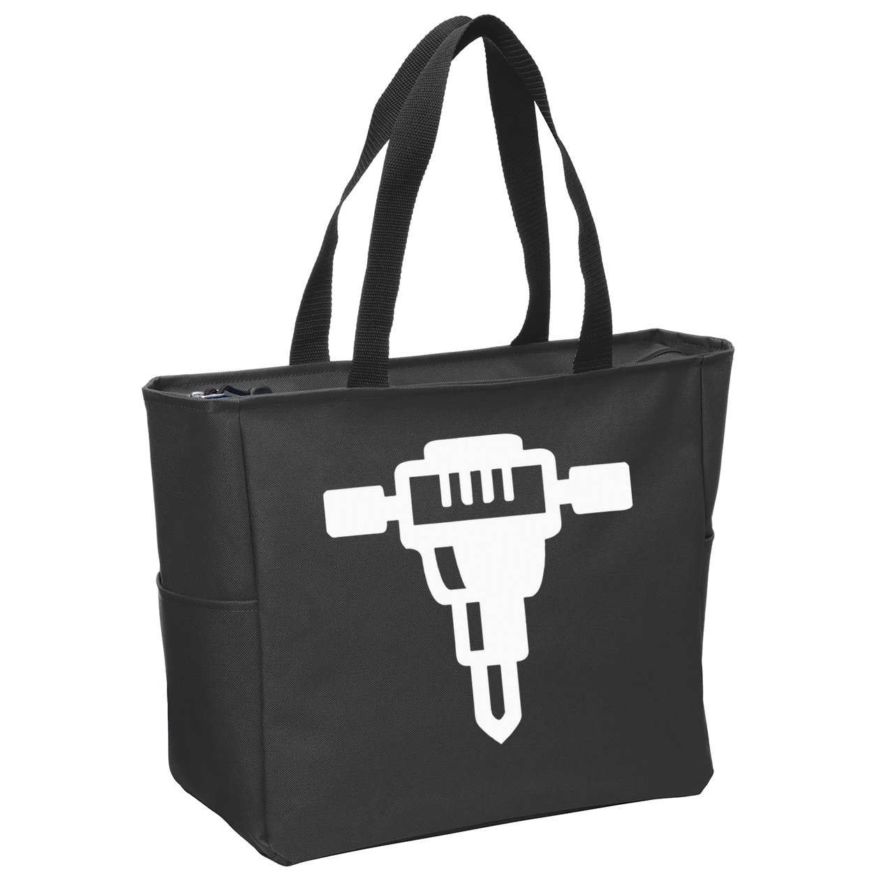 Jackhammer Construction Worker Zip Tote Bag
