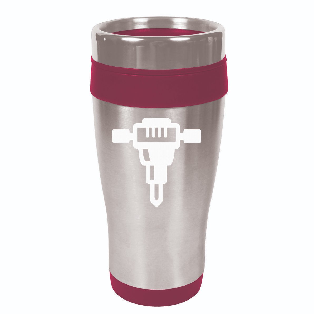 Jackhammer Construction Worker 16oz Travel Tumbler