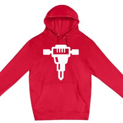 Jackhammer Construction Worker Premium Pullover Hoodie