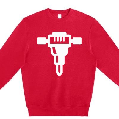 Jackhammer Construction Worker Premium Crewneck Sweatshirt