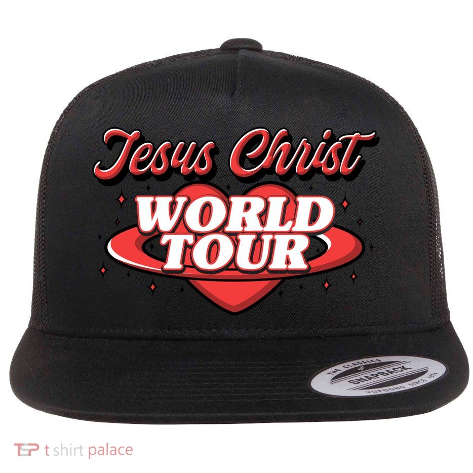 Jesus Christ World Tour Flat Bill Trucker Hat