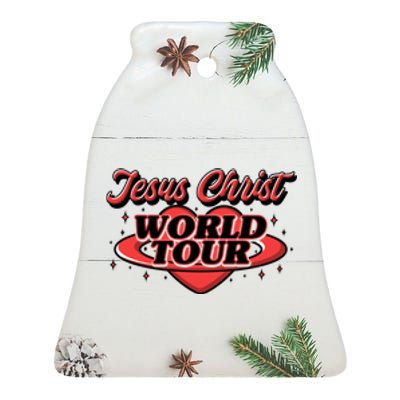 Jesus Christ World Tour Ceramic Bell Ornament