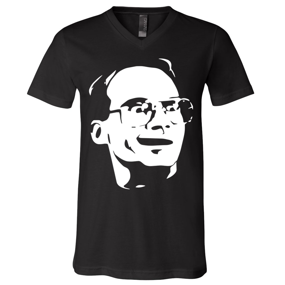 Jim Cornette Wearing Jim Cornette Face V-Neck T-Shirt