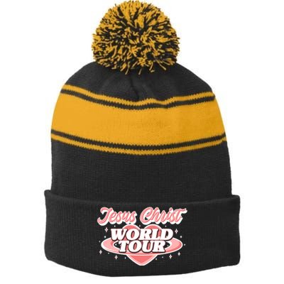 Jesus Christ World Tour Christian Concert Music Stripe Pom Pom Beanie