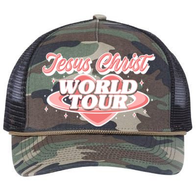 Jesus Christ World Tour Christian Concert Music Retro Rope Trucker Hat Cap