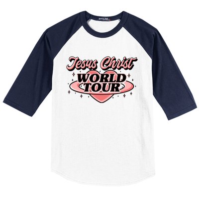 Jesus Christ World Tour Christian Concert Music Baseball Sleeve Shirt