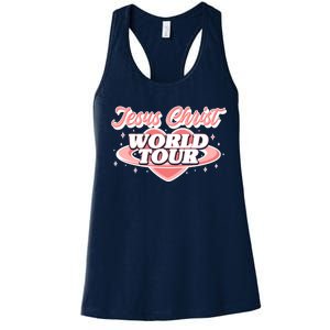 Jesus Christ World Tour Christian Concert Music Women's Racerback Tank