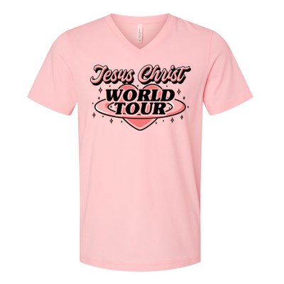 Jesus Christ World Tour Christian Concert Music V-Neck T-Shirt