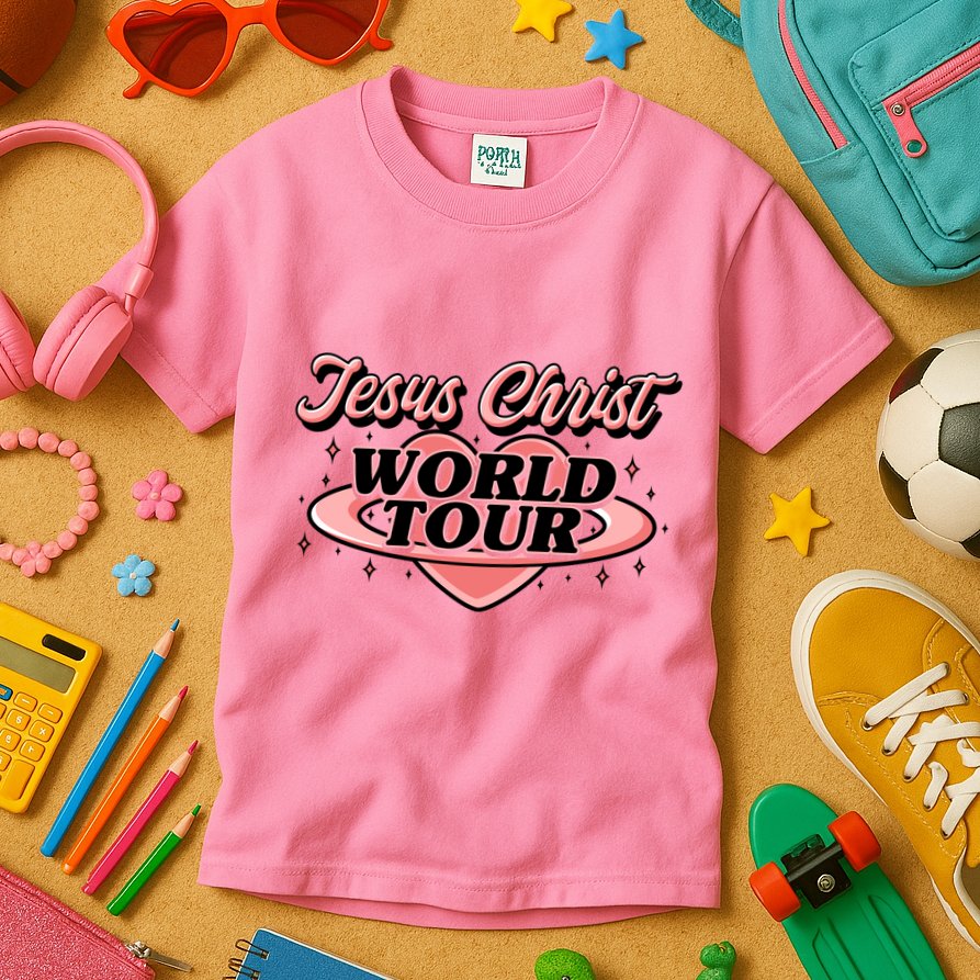 Jesus Christ World Tour Christian Concert Music Kids T-Shirt