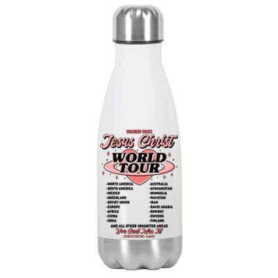 Jesus Christ World Tour Christian Concert Music Stainless Steel Insulated Water Bottle