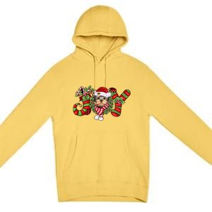 Joy Christmas Yorkshire Terrier Dog Santa Pajamas Xmas Funny Gift Premium Pullover Hoodie