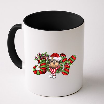 Joy Christmas Yorkshire Terrier Dog Santa Pajamas Xmas Funny Gift Mug